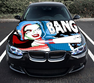 Vinyl Car Hood Wrap Full Color Top Graphics Decal Harley Quinn Squad Sticker 2 Ebay