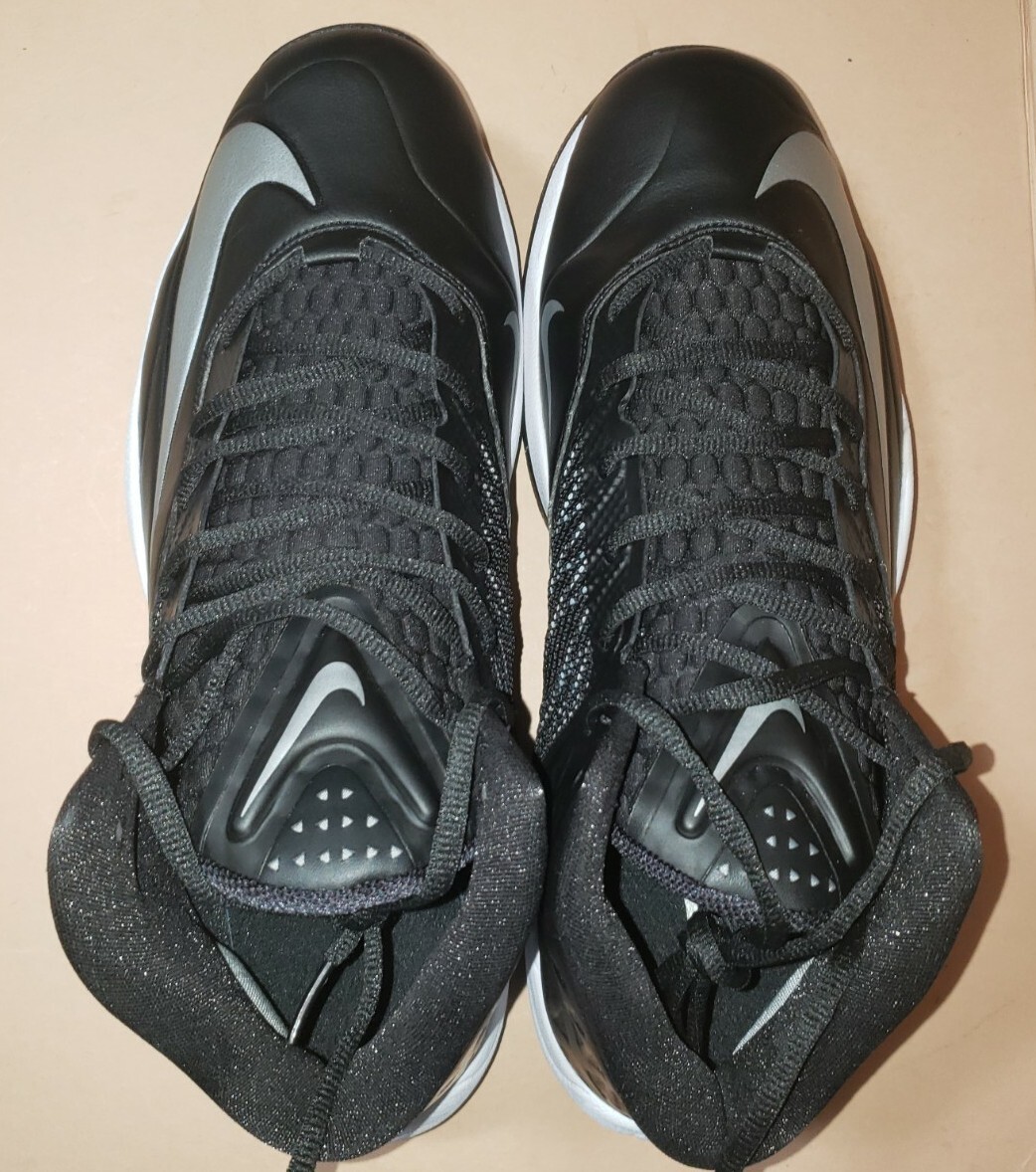 NIKE ZOOM CODE ELITE 3/4 SHARK RUBBER CLEATS FOOTBALL BLACK MEN\'S SIZE 12.5 NWOB NIKE ZOOM CODE ELITE 3/4 SHARK RUBBER CLEATS FOOTBALL BLACK  main image 2