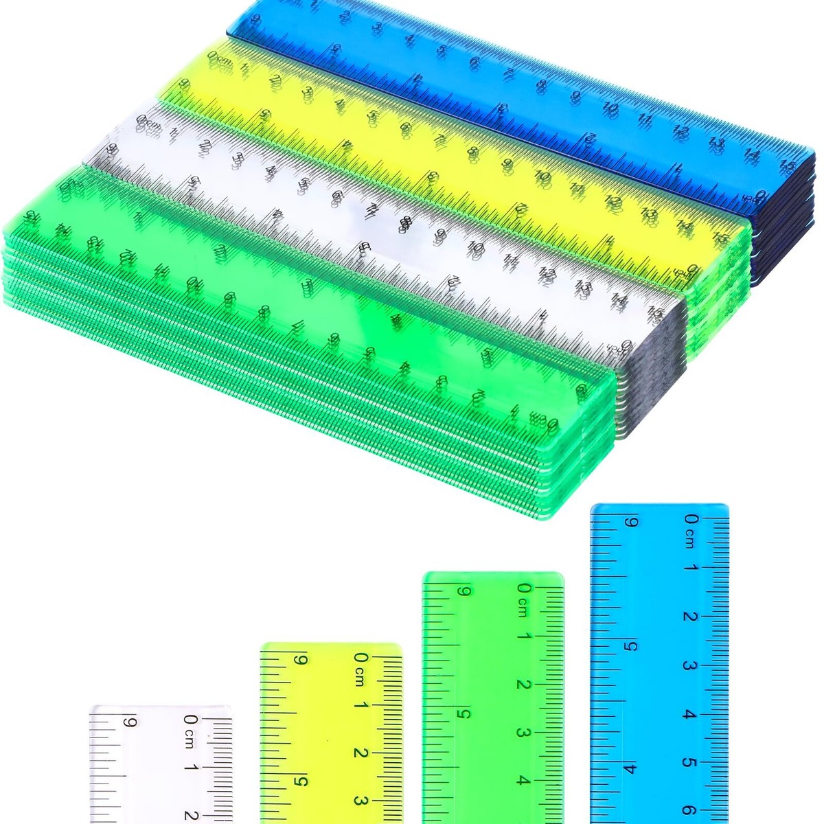 6 In Ruler Plastic Ruler Wooden Ruler Zonon 100 Pcs 6 Inch Rulers Bulk ...