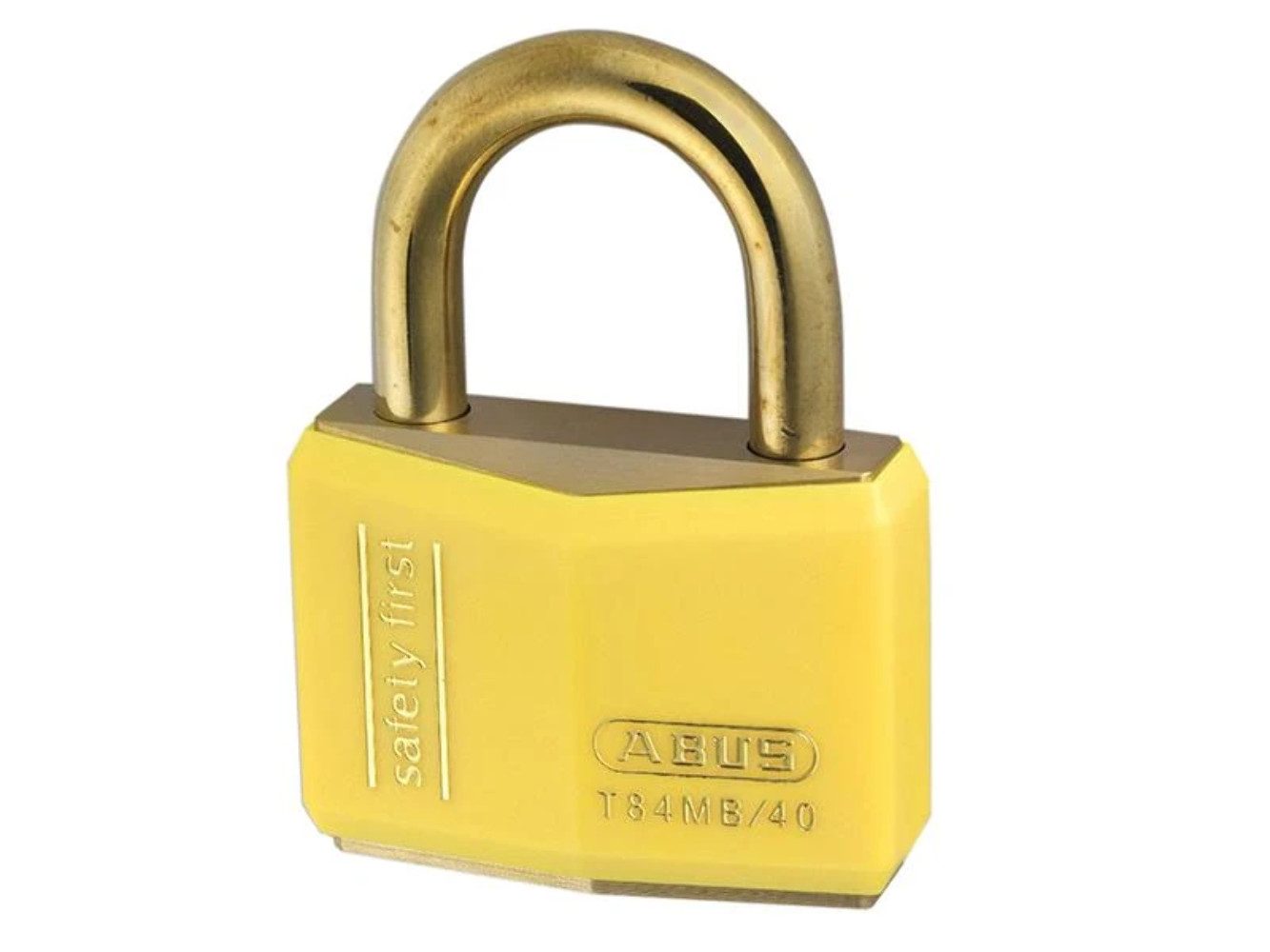 Abus Mechanical T84Mb/40Mm Yellow Rustproof Padlock Keyed Alike 8402 ABUKA37822
