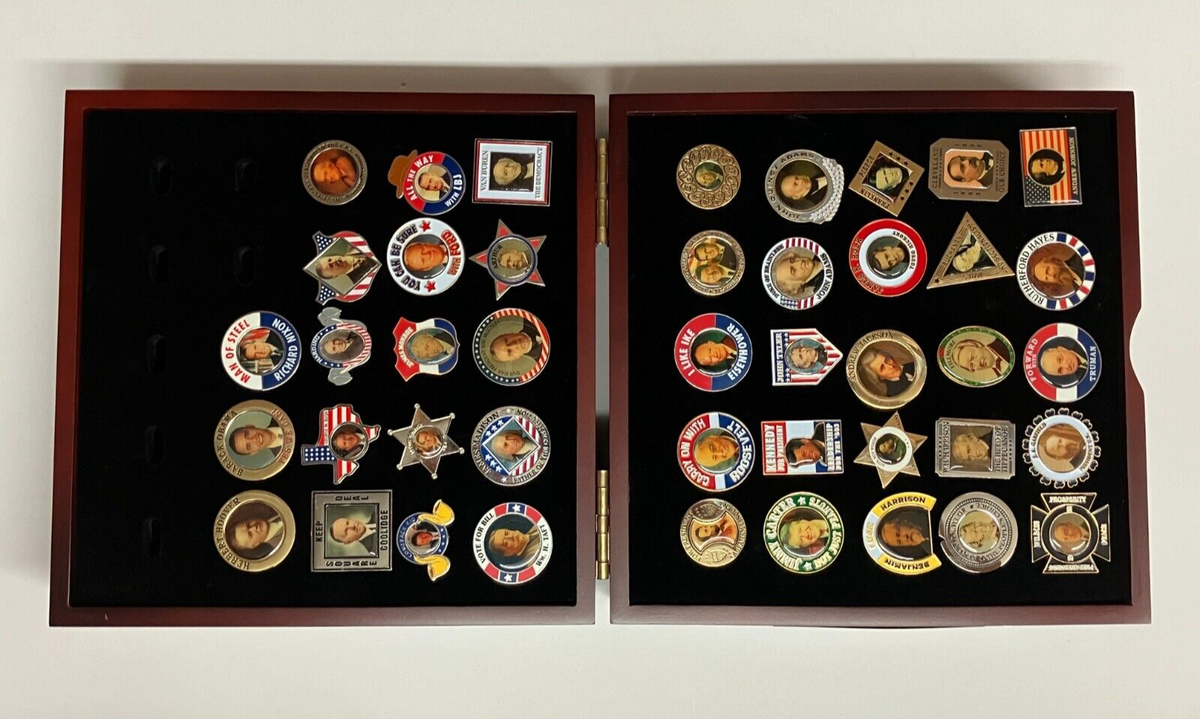 Willabee & Ward The Presidential Pin Collection in Case with 43