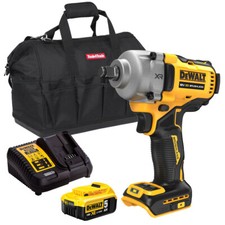 DEWALT DCF891N 18V XR Brushless 1/2" Impact Wrench 1 x 5.0Ah Battery Charger Bag