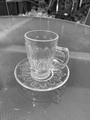 Marokkanisches Kristall Premium Glas Set 6 Tassen Untertassen Mint Tee Brandneu in OVP