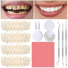 TrelaCo 35 Pcs Dentures DIY Repair Kit Fake Teeth Make Your Own Dentures Kit ...