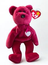 Rare TY Valentina Beanie Baby 1998 – Tag Errors – 1999 Tush – P.E. Pellets MINT