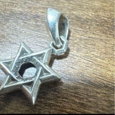 Chrome Hearts Star Of David Charm Necklace Top Pendant Silver