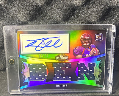 Topps 2010 Triple Threads Tim Tebow Denver Broncos RC Auto Relic #109 /70