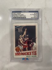 Moses Malone 1977 Topps authentic Autograph 