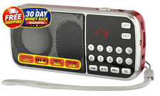 Portable Mini USB FM Radio Speaker Micro SD/TF Card For PC iPod Phone 088 Red