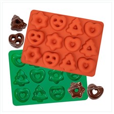 Silikon Lebkuchenform Sterne Herzen Brezeln Weihnachtsbaum Backform