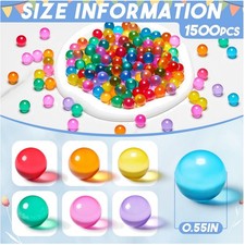 1500 Pcs Cat's Eye Glass Marbles Bulk - Bright Colors