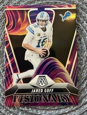 2025 Mosaic Visionary #9 Prizm Case Hit Jared Goff Lions