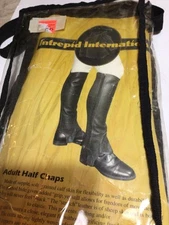 Intrepid International Brown Leather Adult Half Chaps SzSm Tall BRAND NEW Riding
