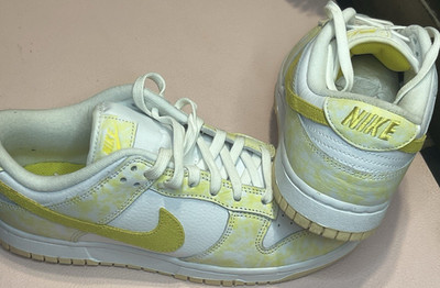 Nike Dunk OG Low Women's Leather Sneakers Yellow Strike/White DM9467-700