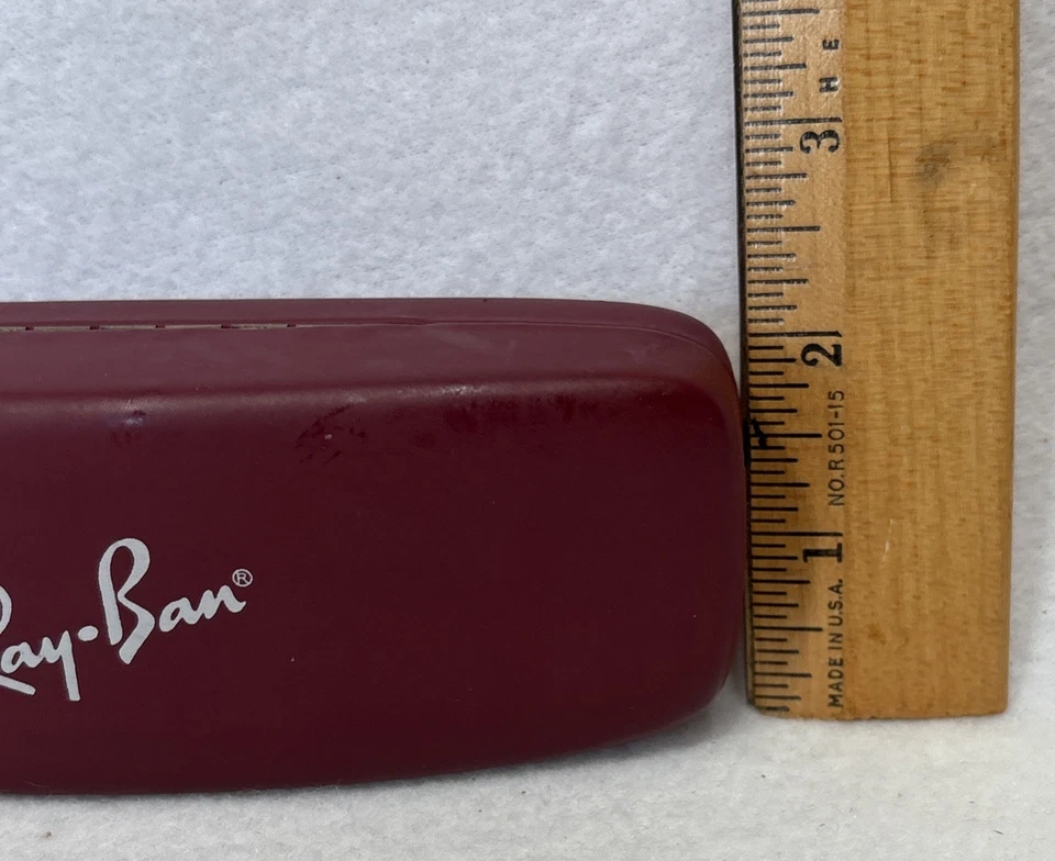 Ray Ban Niños Juniors Jóvenes Gafas Gafas de sol Estuche Solo Marrón Rojo Interior Foto 4 de 4