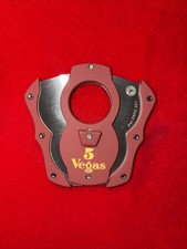 Cortador de cigarros Colibri rojo 5 Vegas doble guillotina usado cortador de plata