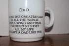 Greatest Dad  Mug Galaxy Milk Glass Coffee VTG 1970s