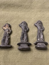 3 Rare Lead Indian Figures 2 Tall