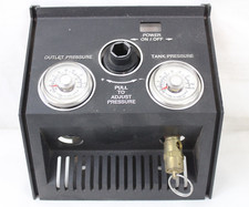 Air Compressor Control Panel Used Part w/ 2 Pressure Gauges Connections 077-0123