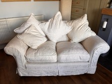 Beautiful Cream 3seater  Feather Filled Sofa-Washable Covers