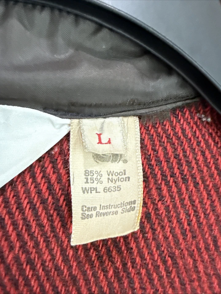 Vintage Woolrich Wool Flannel Shacket Jacket Button Up Shirt Mens Size Large USA - Image 4 of 4