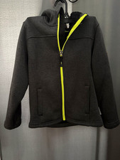 Free Country Boys 7-8 Years Gray Fleece Hooded Full Zip Jacket w/ Pockets
