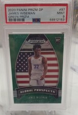 2020-21 Panini Prizm Picks - Global Prospects James Wiseman #97 Green Prizm (RC)