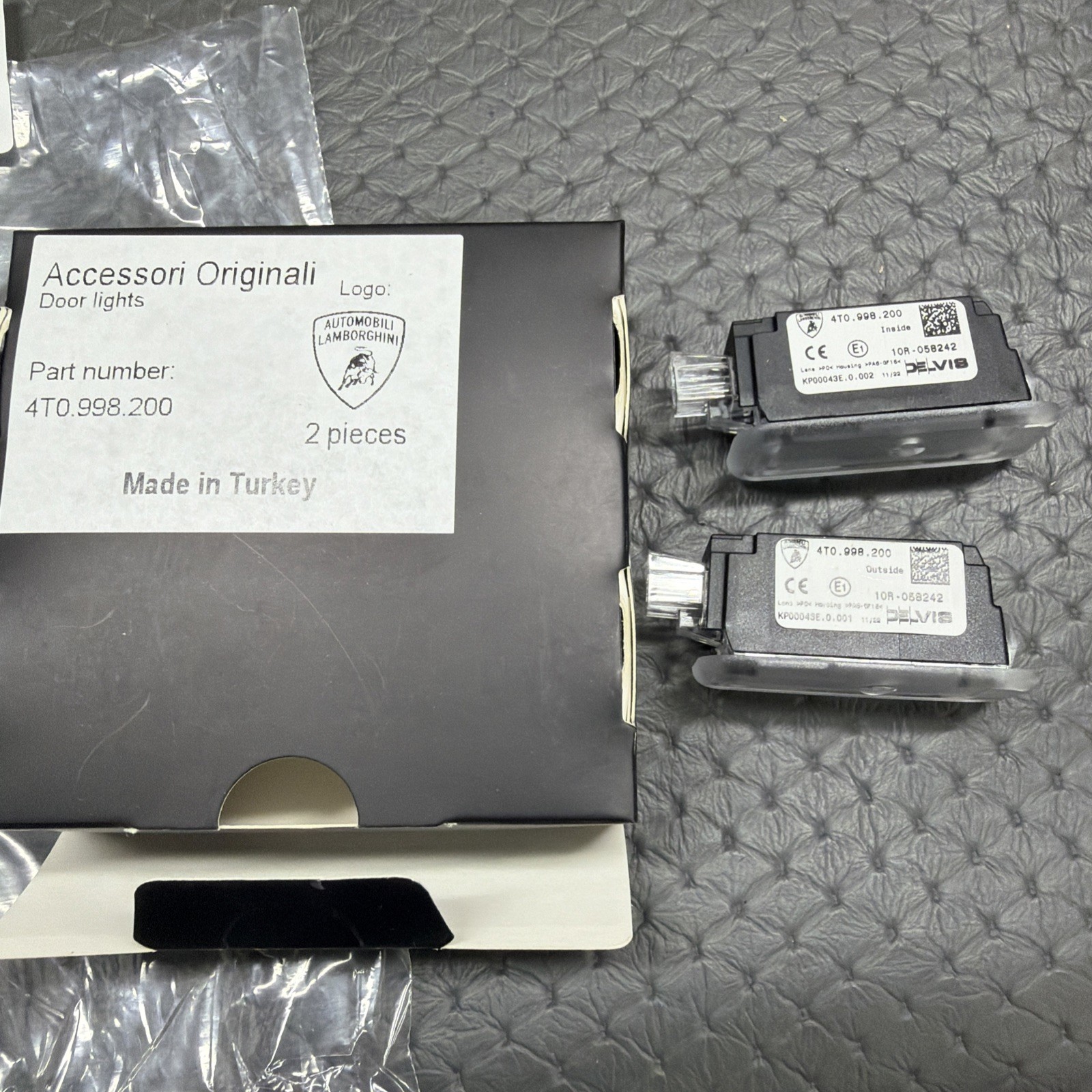 OEM 4T0998200 Lamborghini Door Puddle Lights With Shield - HURACAN Set Of 2