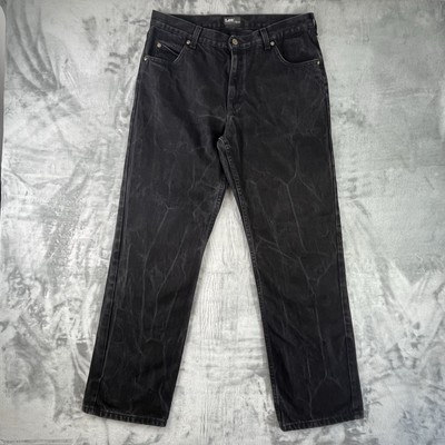 Lee Brooklyn Jeans W36 L32 Straight Regular Fit Schwarz Dark Wash Denim Herren