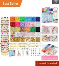 5100-Piece Clay Beads Bracelet Making Kit for Creative Girls Aged 8-12