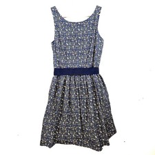 Polo By Ralph Lauren Girls Blue Multicolor Floral, Casual A-line Dress. Size 10.