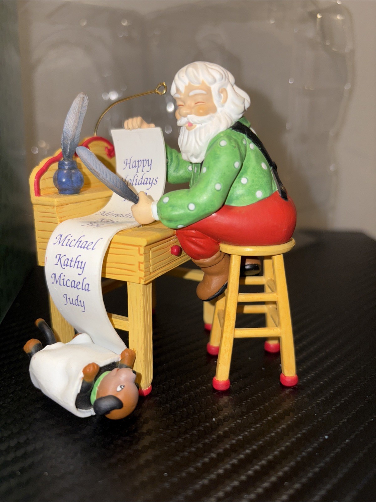 Santas Helper Christmas List with Dog Ornament by Eckerd Holiday Classic Box