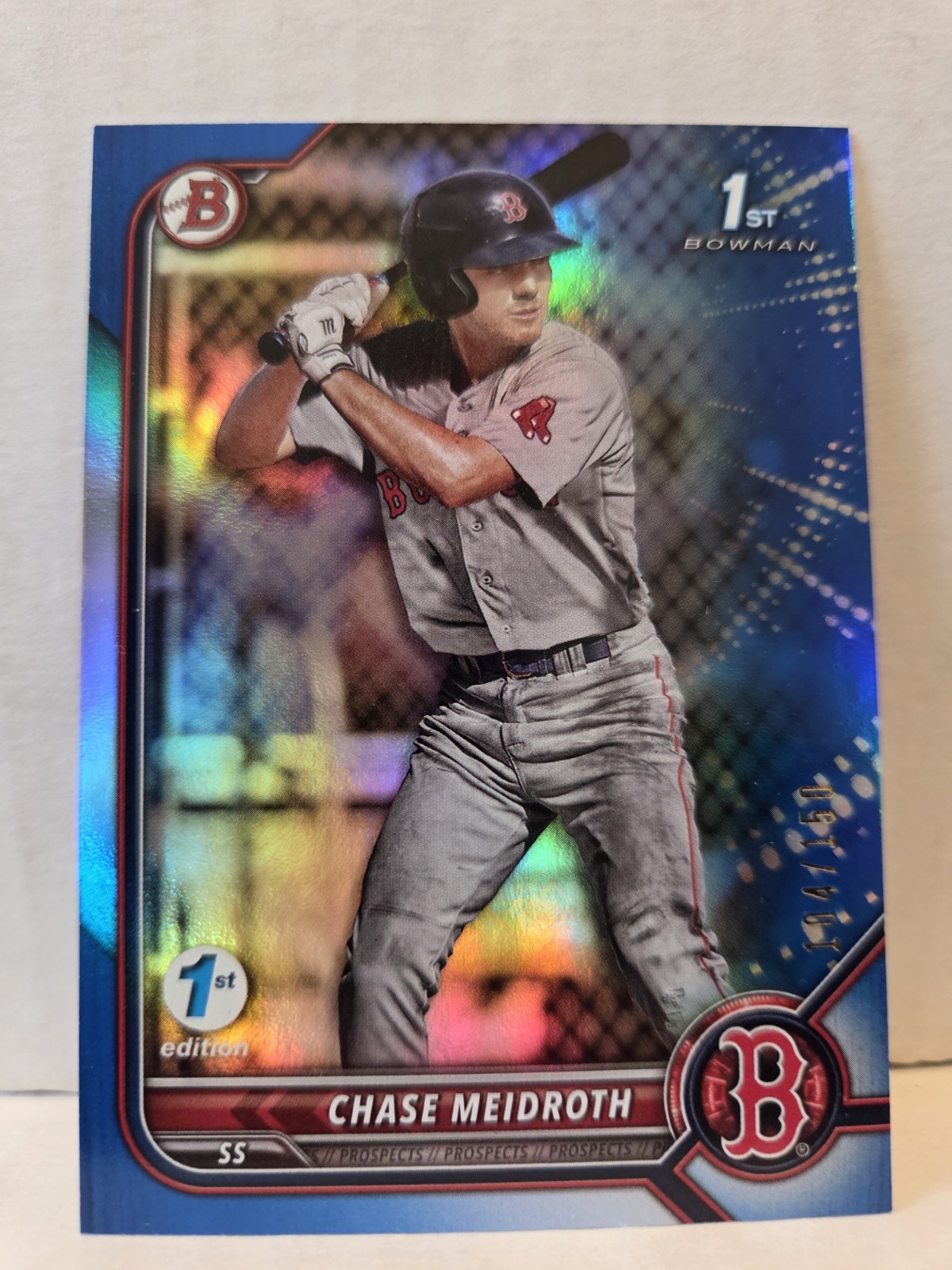 Chase Meidroth 2022 Bowman Draft 1st Edition #BD-92 Blue Foil /150 1st Prospect