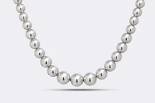 16" Tiffany & Co. 925 Silver HardWear Graduated Ball Necklace (31.54g.)