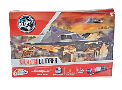 Grafix Ref Nummer 26-0104 Level 2 ClipKit Stealth Bomber Modellflugzeug Bausatz Box.