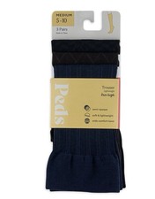 PEDS Women's Trouser Knee High Socks, 3 Pairs