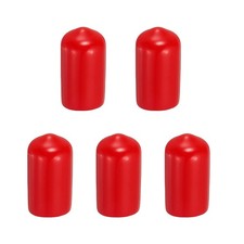Pool Tip Cover Rubber Cue Protector Billiard Pool Cover 10mm  5Pcs  Red