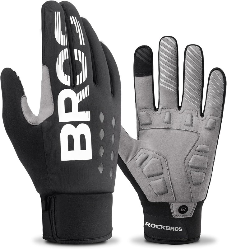 ROCKBROS Winter Cycling Gloves Touchscreen Motorcycle Mountain Warm Bike Gloves