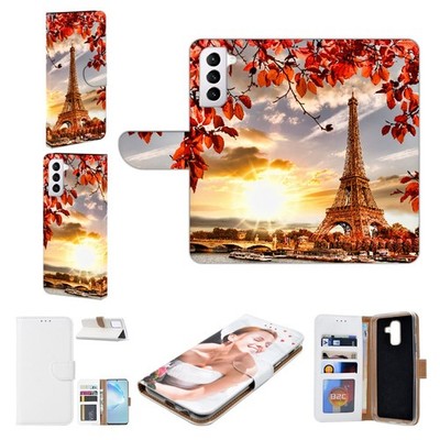 Sideflip Hülle für Galaxy S25 Case Eiffelturm Paris Optik bedruckbare Case