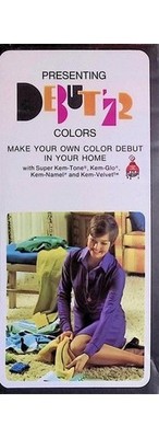 Sherwin-Williams Debut 72 Colors Paint Promo 1971 Kem-Tone Kem-Glo Enamel