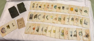 Antique 1923 Teuila Fortune Telling Cards COMPLETE 45 Cards Instructions Sleeves