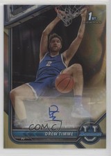 2021-22 Bowman U Chrome Prospect Gold Lava Refractor 26/50 Drew Timme Auto 15nq