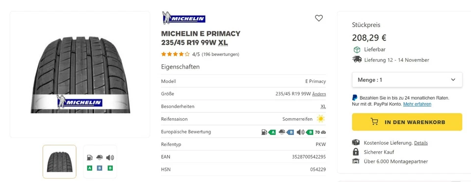 Neue original MG Marvel R Sommerräder 235/45R19 Michelin Alu 19" Np. 2.480,--EUR - Bild 2 von 4