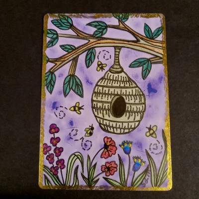Garden Patch Flowers Love ACEO Art Card Sabrina de Man Folk Nature Pen Ink 2026