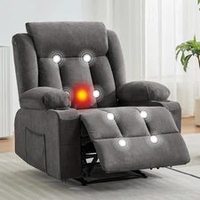 Oversized Recliner Chair,Classic and Traditional Manual Recliner Chair with Vibr