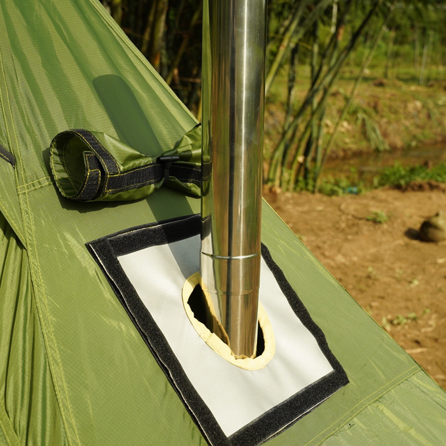 Wood Stove Pipe 2.36inch Thickened Straight Chimney Flue for Camping Stove