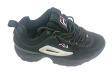Fila Disruptor II Trainer Nubuck FW01653-018 Black/White/Red Mens Size 8.5 168