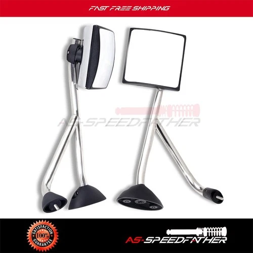 For INTERNATIONAL LH+RH Side Chrome Hood Manual Mirrors ASSEMBLY pair