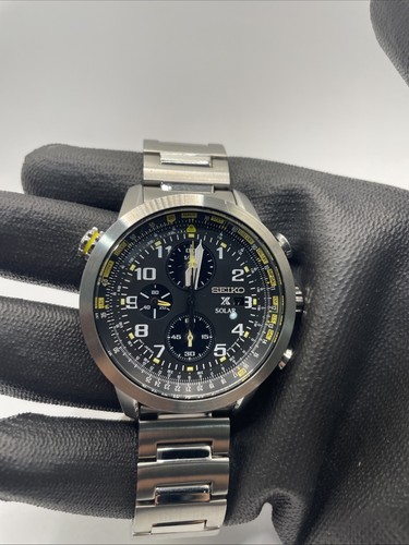Seiko Herren Prospex Speedtimer Solar Chronograph schwarzes Zifferblatt Uhr SSC369 - Bild 2 von 4