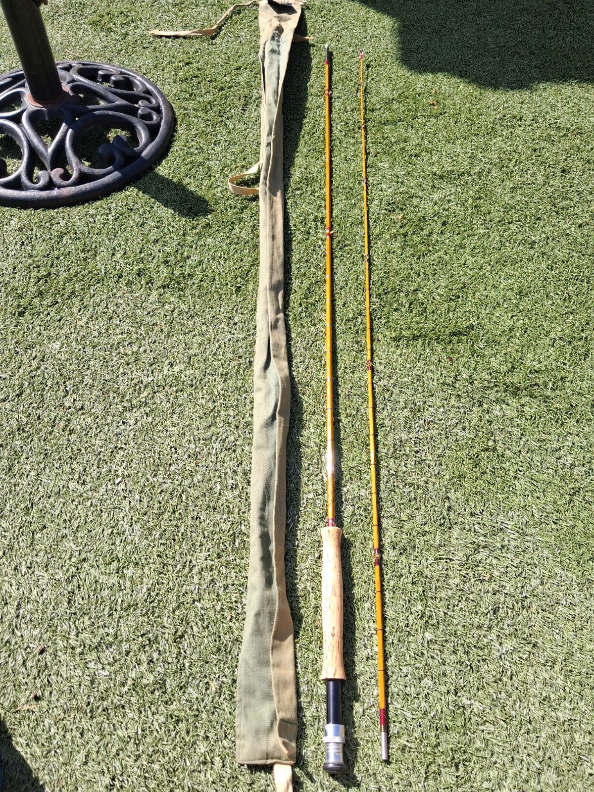 Vintage HARDY 9 ft #5 The Perfection Palakona Fly rod, mint, no issues, with bag